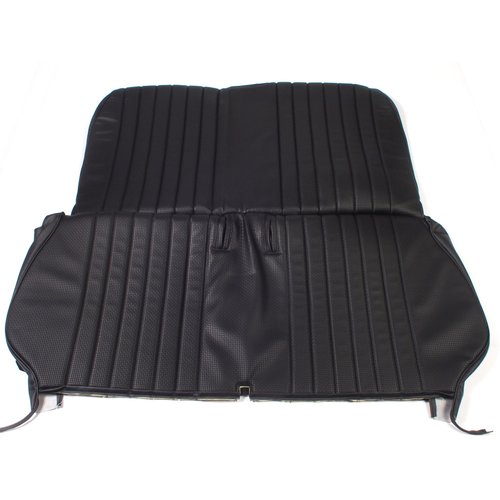  2CV Original seat cover set in black leatherette for foldable rear bench Dyane Citroën 2CV 