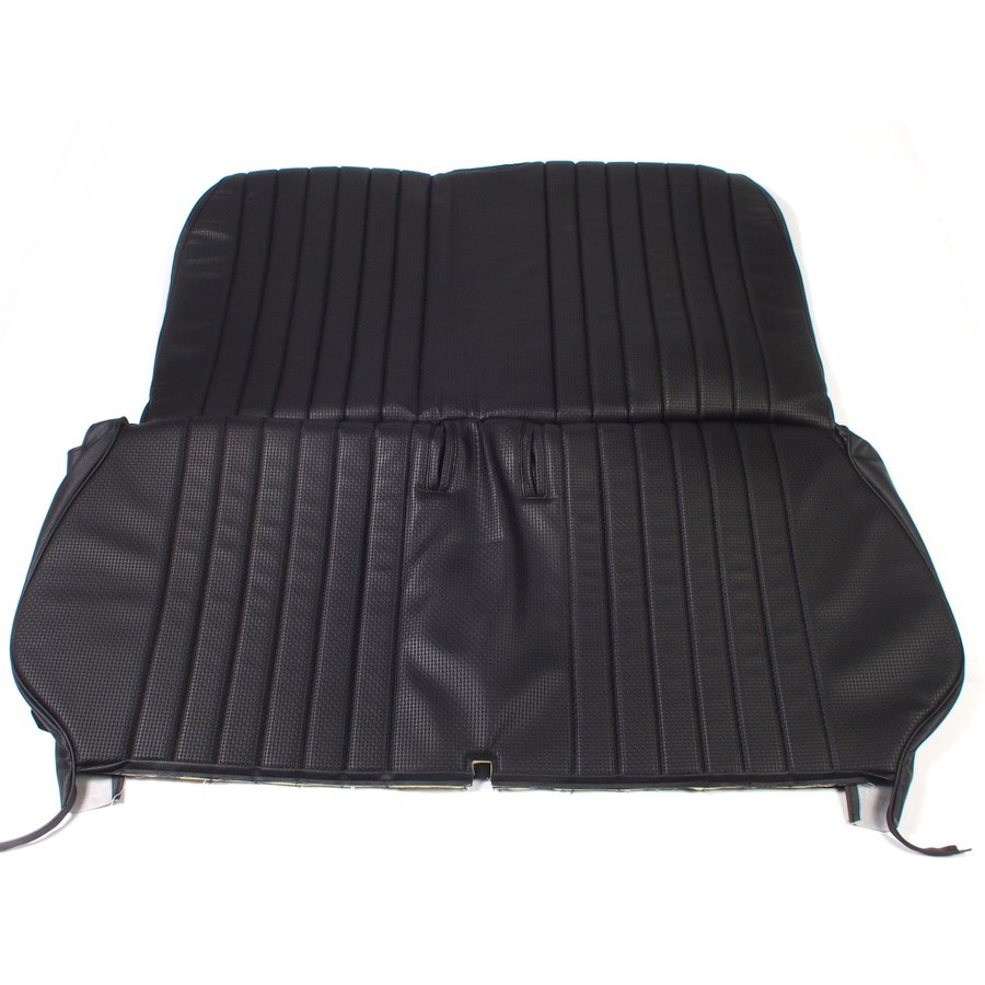 Original seat cover set in black leatherette for foldable rear bench Dyane Citroën 2CV-1
