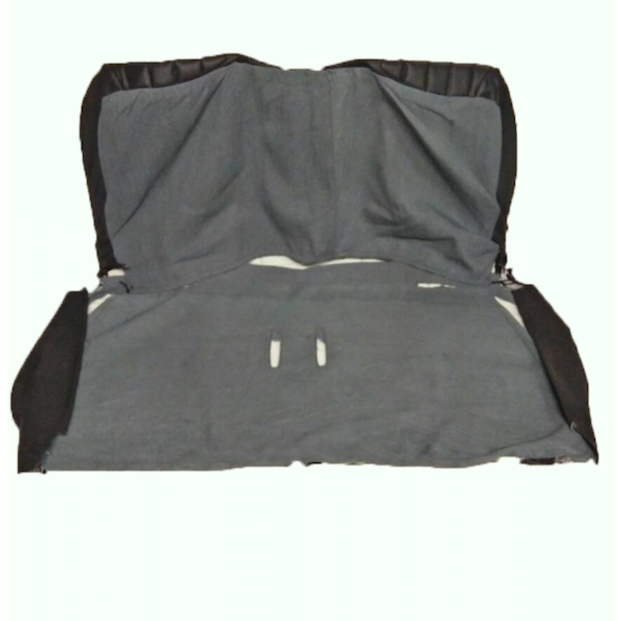 Housse d'origine pour banquette AR repliable en simili noir pour Dyane Citroën 2CV-2