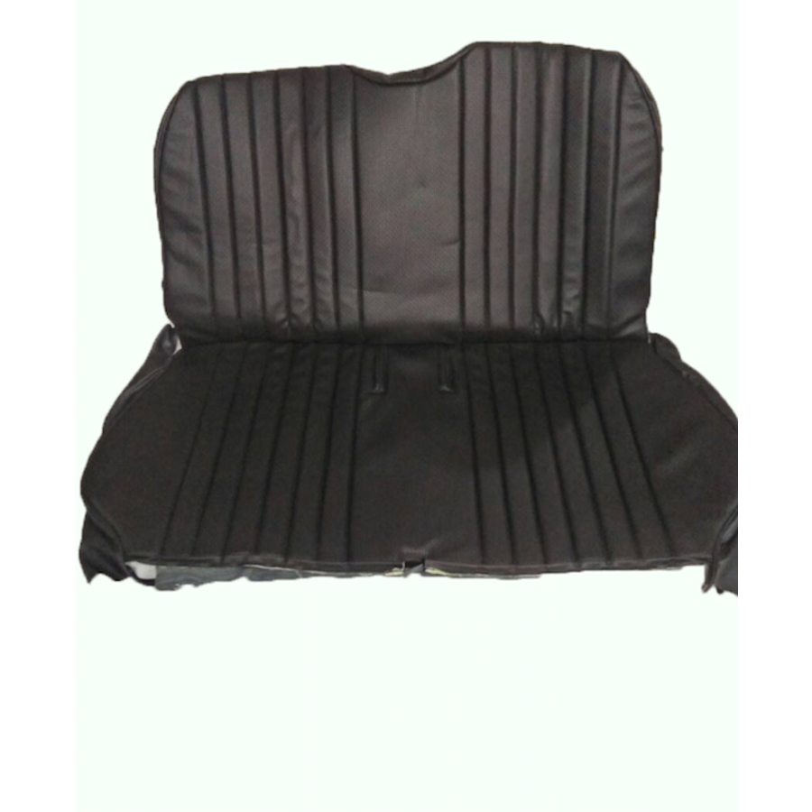 Original seat cover set in black leatherette for foldable rear bench Dyane Citroën 2CV-3