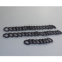 thumb-Set of 44 rubbers INCLUDING 2 short HOOKS for each rubber designed to suit the old type seat cover Citroën 2CV-1