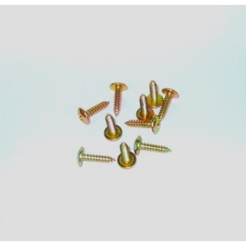  Material Tapping screw wide head yellow galvanized diam 45 mm length 20 mm Sold by 10 pcs 