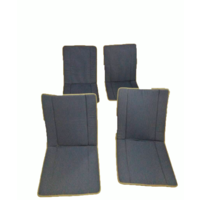 thumb-Original seat cover set for complete set in blue striped cloth (exact copy of the original cloth!) years ' 50 ' 60 Citroën 2CV-1