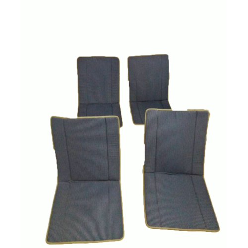  2CV Original seat cover set for complete set in blue striped cloth (exact copy of the original cloth!) years ' 50 ' 60 Citroën 2CV 