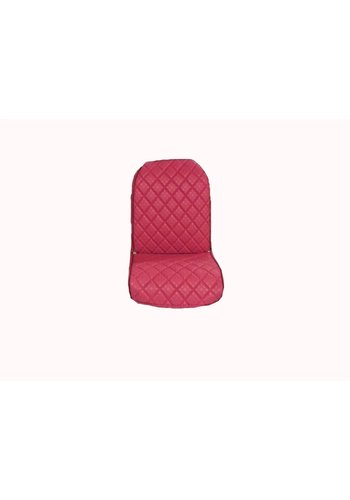  2CV Front L seat cover 2 round angles in strong red PVC Citroën 2CV  RAL 3027 