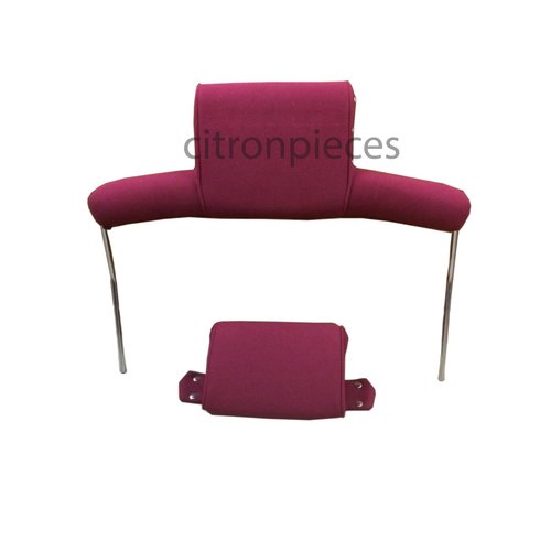  Citroën ID/DS Repose-tête (2 pièces modèle large) étoffe rouge Citroën ID/DS 