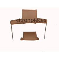 Head rest with brown leather trimming wide model 2 pieces Citroën ID/DS