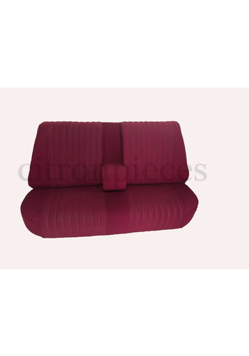  Citroën ID/DS Rear bench fully mounted pallas 70-73 red cloth Citroën ID/DS 