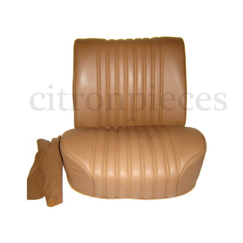  ID/DS Dossier à ressort pour siège AV à manette tournante preparé pour repose-tête (modèle étroit) mousse pour assise pièce de dos inclue garni de cuir marron Citroën ID/DS 