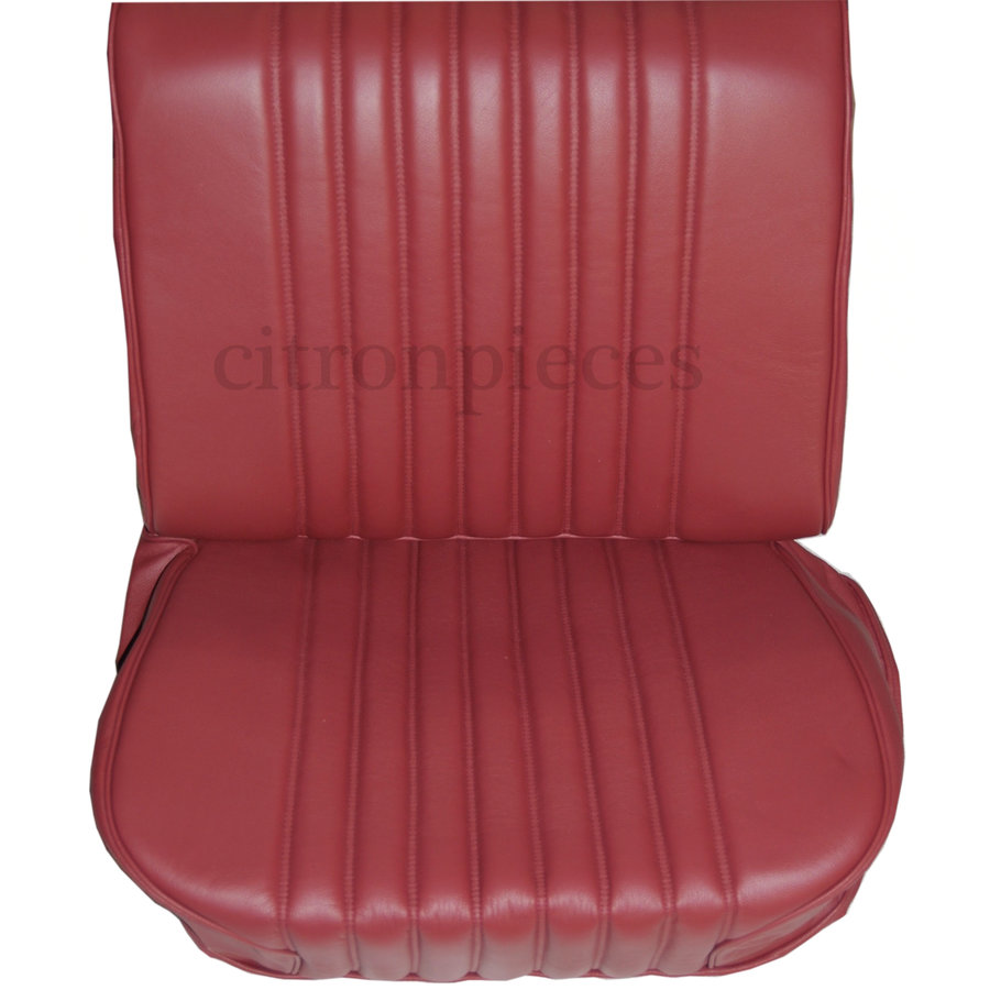 Garniture origine siège AV cuir rouge (assise dossier panneau de fermeture pour dossier AVavec ressorts) Citroën ID/DS-1