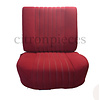Citroën ID/DS Voorstoelhoes rood stof gemonteerd Citroën ID/DS