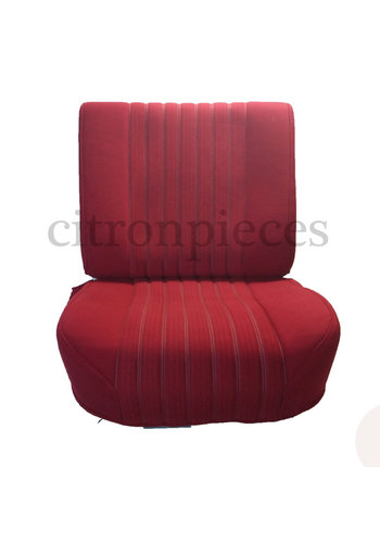  ID/DS Front seat in red cloth (central part 2 tones) mounted on base frame without weel without back cover plate without preparation for head rest 68 Citroën ID/DS 