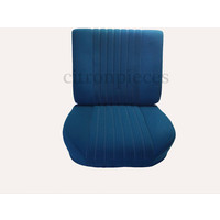 Front seat in blue cloth (central part 2 tones) mounted on base frame without weel without back cover plate without preparation for head rest 68 Citroën ID/DS