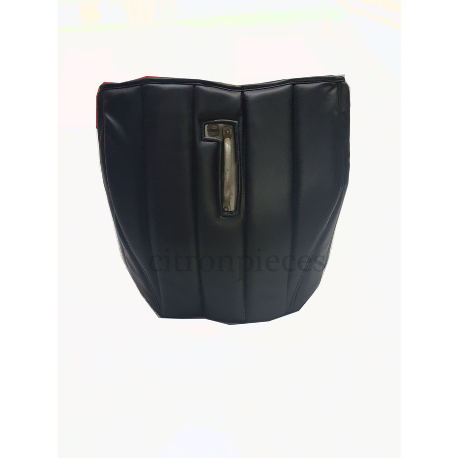 Motorkap bekleding zwart skai zwarte gestikte banen zonder kaartenbak Citroën HY-1