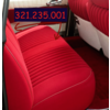 ID/DS Garniture pour banquette AR en étoffe rouge unie pour assise 1 pièce dossier 4 pièces Citroën ID/DS