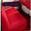 ID/DS Rear bench cover pallas from from 69 red cloth Citroën ID/DS