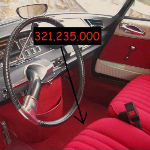  Citroën ID/DS Front seat cover Pallas 1969 red cloth Citroën ID/DS. RAL 3004 