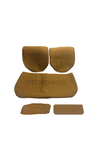  ID/DS Garniture pour banquette AR en étoffe jaune unie pour assise 1 pièce dossier 4 pièces imprimé gauffre Citroën ID/DS 