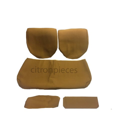  Citroën ID/DS Garniture pour banquette AR en étoffe jaune unie pour assise 1 pièce dossier 4 pièces imprimé gauffre Citroën ID/DS 
