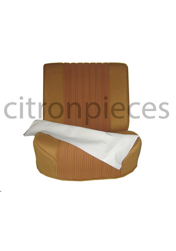  ID/DS Garniture siège AV PA en étoffe jaune (partie centrale en deux tons) pour assise + dossier Panneau de fermeture en simili blanchâtre Citroën ID/DS 