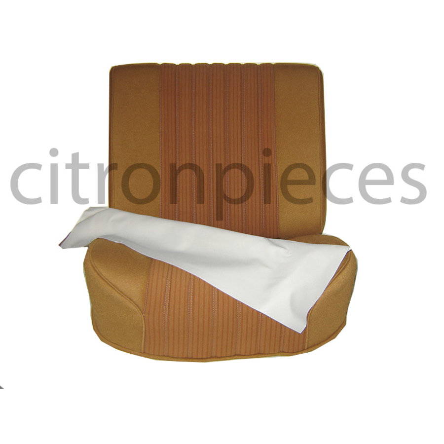 Garniture siège AV PA en étoffe jaune (partie centrale en deux tons) pour assise + dossier Panneau de fermeture en simili blanchâtre Citroën ID/DS-1