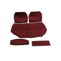 thumb-Garniture pour banquette AR en étoffe rouge unie pour assise 1 pièce dossier 4 pièces imprimé gauffre Citroën ID/DS-1