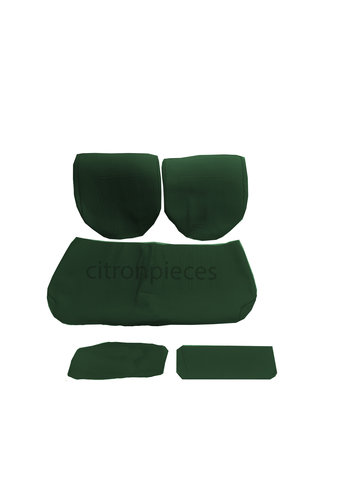  ID/DS Garniture pour banquette AR en étoffe vert unie pour assise 1 pièce dossier 4 pièces imprimé gauffre Citroën ID/DS 