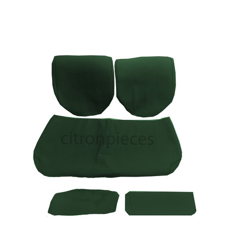  ID/DS Garniture pour banquette AR en étoffe vert unie pour assise 1 pièce dossier 4 pièces imprimé gauffre Citroën ID/DS 