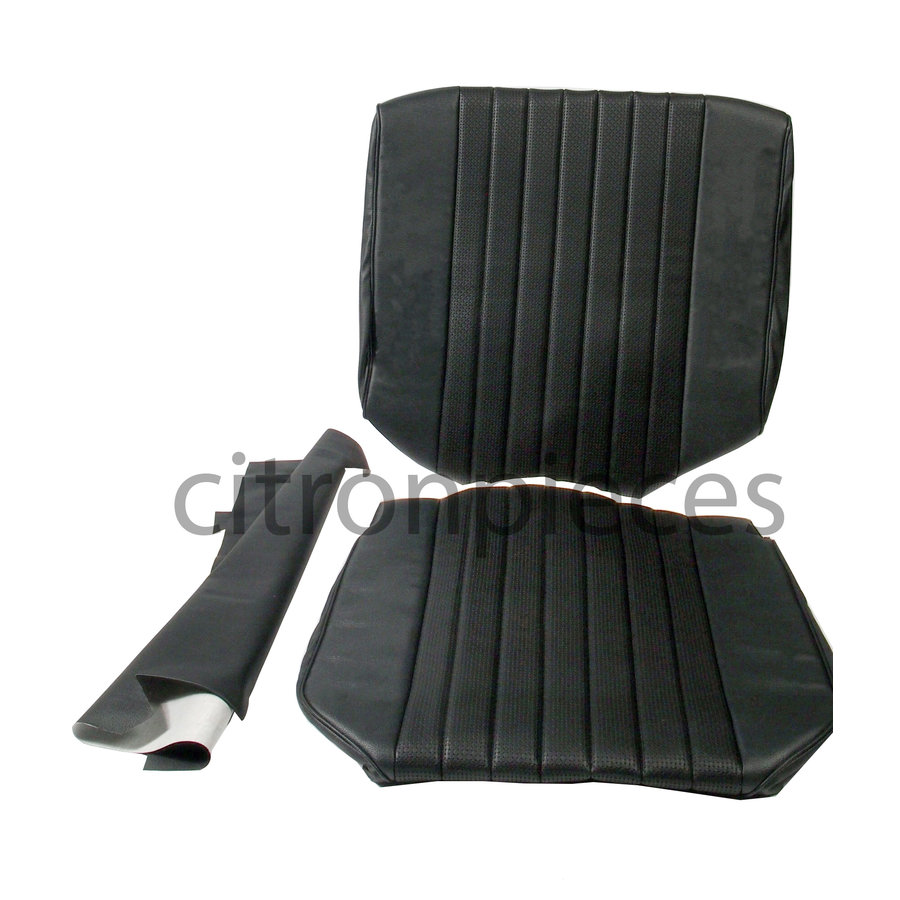 Original Sitzbezug Satz für Vordersitz Targa-bezogen schwarz (Sitz Rückenlehne Abschlussfüllung für Schaum-Rücken) Citroën ID/DS-1