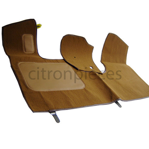  Citroën ID/DS Bodenmatte vorne braun Originalreplikat (Pallas) mit Bezug für Pedalboden ohne Schaum Citroën ID/DS 