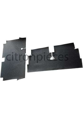  Citroën 2CV Floor mat set front + rear (vynil + 5 mm sound proofing) Dyane Citroën 2CV 