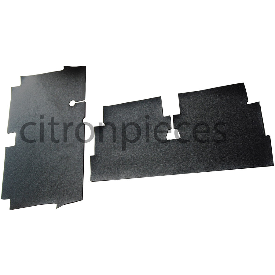 Flurmattensatz vorne + hinten (Plastik mit 5 mm Filz) Dyane Citroën 2CV-1