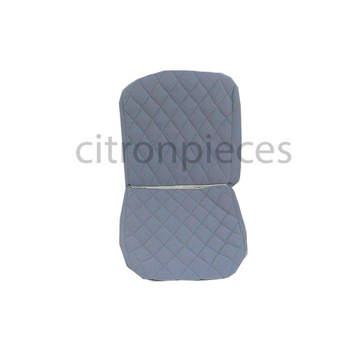  2CV Original seat cover set for front R seat (2 round angles) in gray cloth Charleston Citroën 2CV 