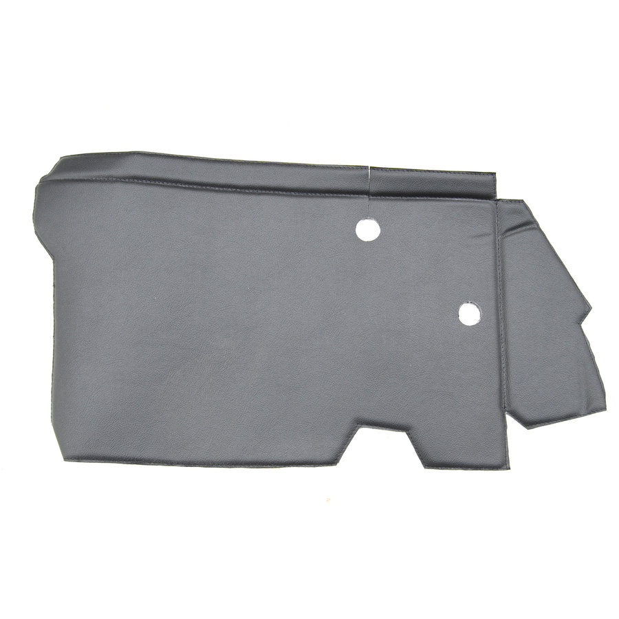 Bekleding schutbord, gelijkend materiaal, verbeterde pasvorm voor Citroen 2CV zwart  (6 delige set)  1976- eind-3