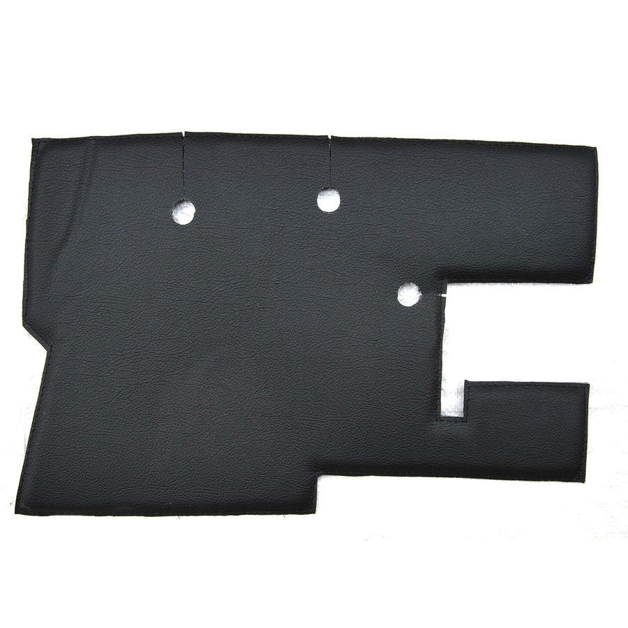 Bekleding schutbord, gelijkend materiaal, verbeterde pasvorm voor Citroen 2CV zwart  (6 delige set)  1976- eind-5
