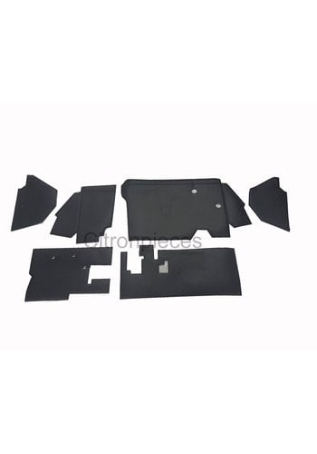  Citroën 2CV Garniture interieur proche du pedalier, grain du simili proche de l'origine, jeu 6 pieces, 1976 -> fin 