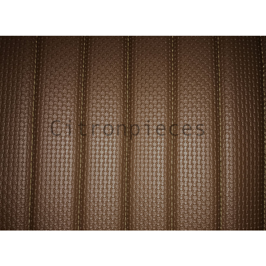 Original seat cover set for rear bench in brown leatherette DYANE Citroën 2CV-3