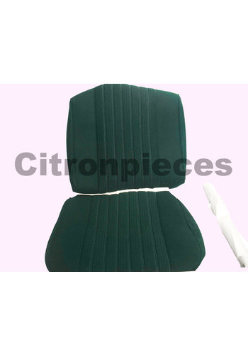  ID/DS Garniture siège AV PA en étoffe vert (partie centrale en deux tons) pour assise + dossier Panneau de fermeture en simili blanchâtre Citroën ID/DS 