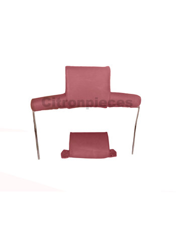  Citroën ID/DS Head rest with red leather trimming wide model 2 pieces Citroën ID/DS 