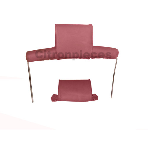  Citroën ID/DS Head rest with red leather trimming wide model 2 pieces Citroën ID/DS 
