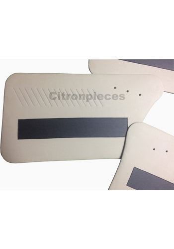  Citroën Ami 1 Satz Türverkleidungen [4] weiss mit schwarz - Ami 6 