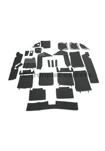  Citroën SM Complete set of carpet mat pieces dark grey [22] Citroën SM 