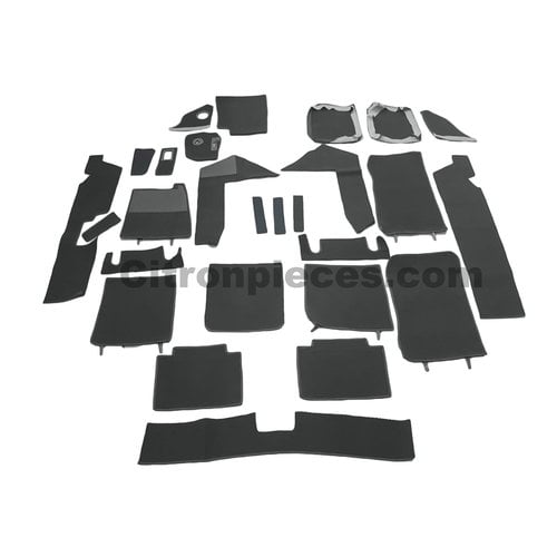  Citroën SM Complete set of carpet mat pieces dark grey [22] Citroën SM 