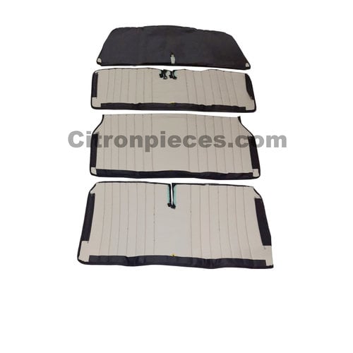  Citroën 2CV Original seat cover set for front bench in black leatherette Dyane Citroën 2CV 