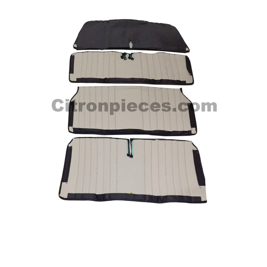 Housse d'origine pour banquette AV en simili noir pour DYANE Citroën 2CV --1