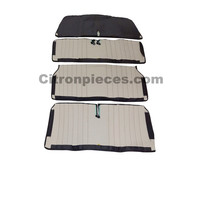thumb-Original seat cover set for rear bench in gray cloth Charleston Citroën 2CV-3