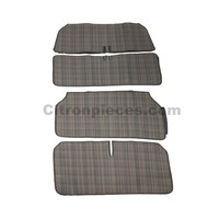thumb-Original seat cover set for rear bench in gray cloth Charleston Citroën 2CV-2