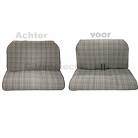 thumb-Original seat cover set for rear bench in gray cloth Charleston Citroën 2CV - Copy-1