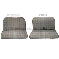 thumb-Set van 2 voorstoelhoezen (2 ronden kanten) en 1 achterbank grijs Charleston Citroën 2CV-1