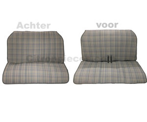 Housse de protection pour 2 sièges Asymétrique et banquette arrière 2cv  gris charleston